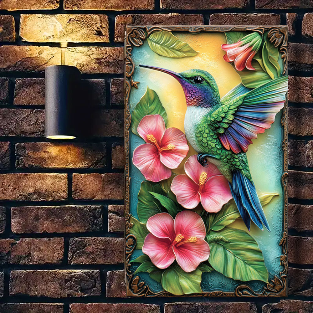 Shineful 2D Metal Sign Sparkle Humming Bird