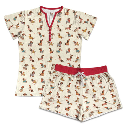 Shineful Pajama Shorts Dachshund Style Wiener