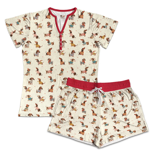 Shineful Pajama Shorts Dachshund Style Wiener