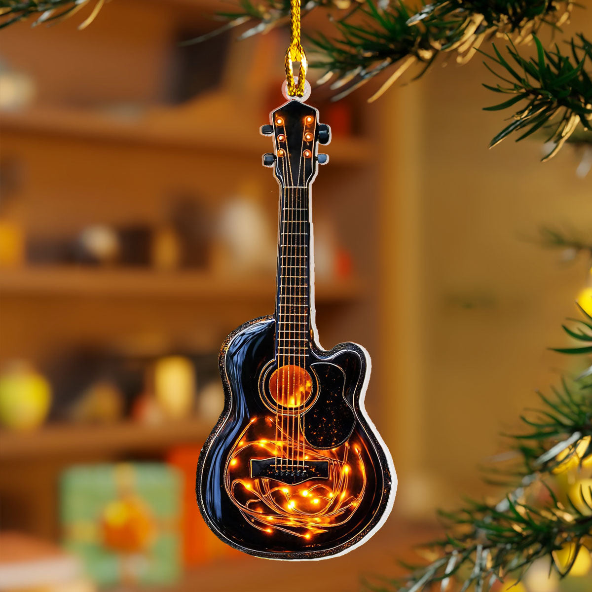 Shineful 2D Acrylic Ornament Musical Christmas