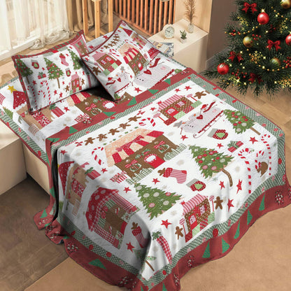 Shineful 4-Piece Bed Sheet Set Noel Wonderland