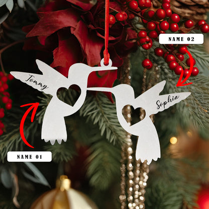 Shineful 2D Acrylic Ornament - Personalized Hummingbird Couple