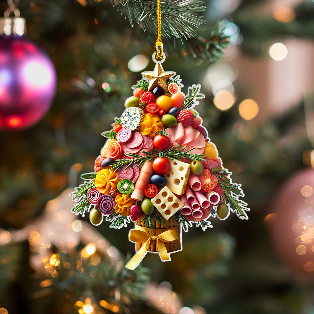 Shineful 2D Acrylic Ornament Festive Feast Tree