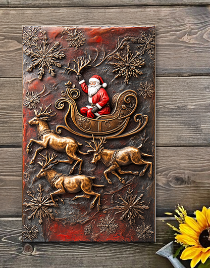 Shineful 2D Metal Sign Santa's Festive Delight