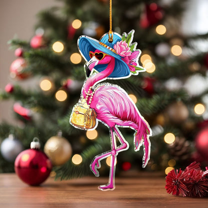 Shineful 2D Acrylic Ornament Queen Flamingo