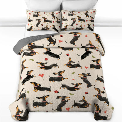 Shineful All Season Quilt 3-Piece Set Doxie Delight