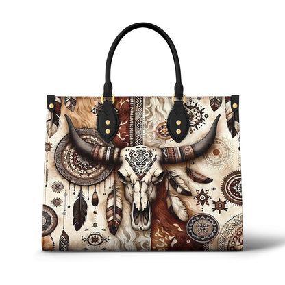 Shineful Leather Bag Boho Tribal Elegance