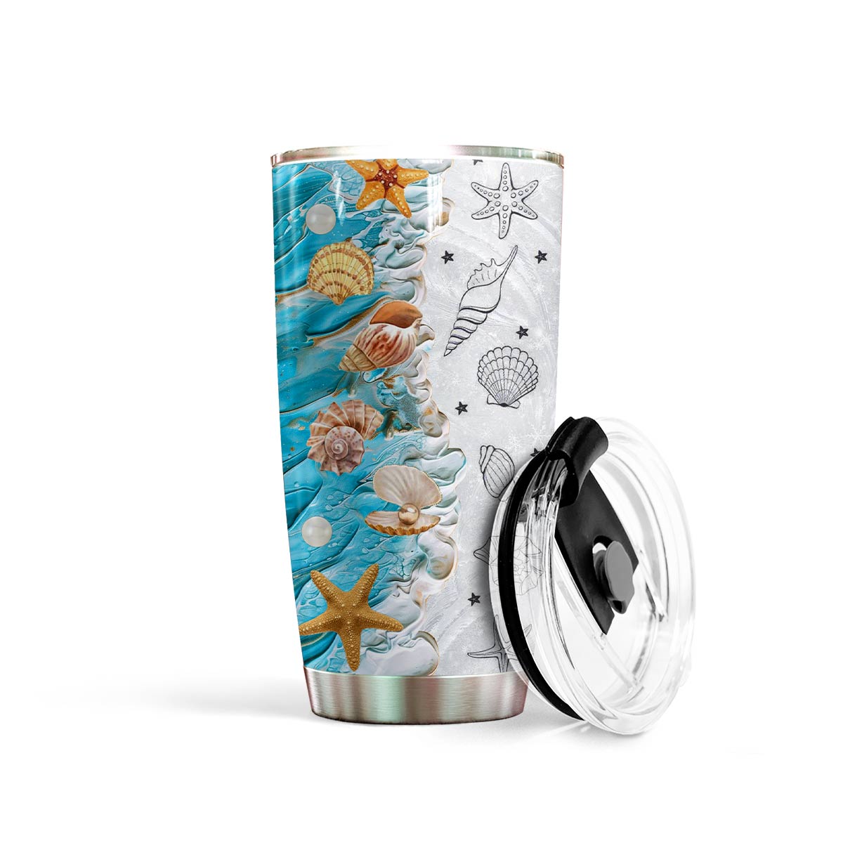 Shineful 20oz Tumbler Seashell Wave