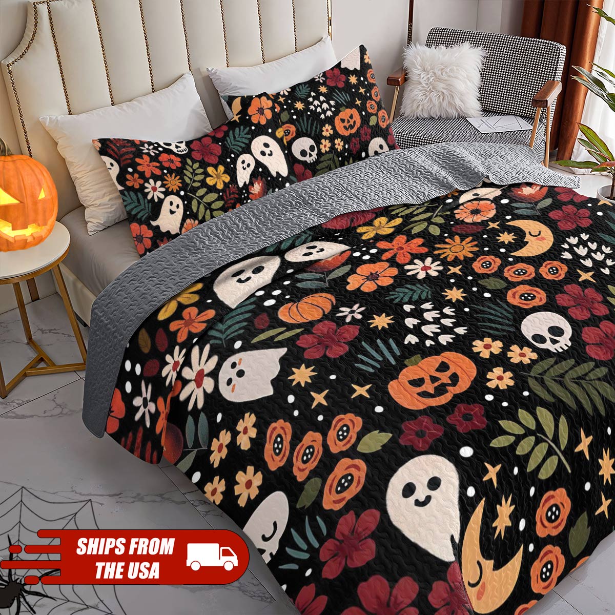 Shineful All Season Quilt 3-teiliges Set Spooky Chic