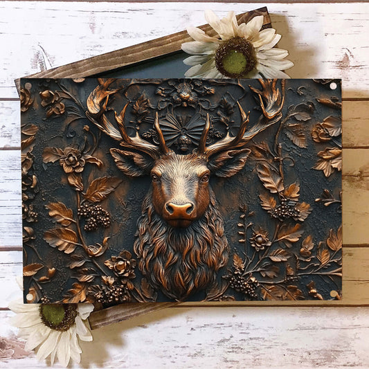 Shineful 2D Metal Sign Regal Stag Elegance