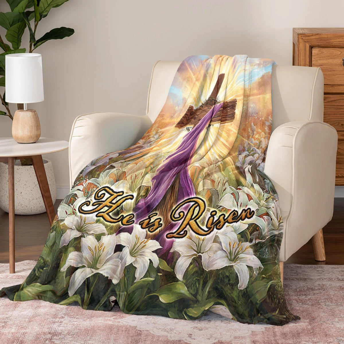 Shineful Fleece Blanket Easter Glory