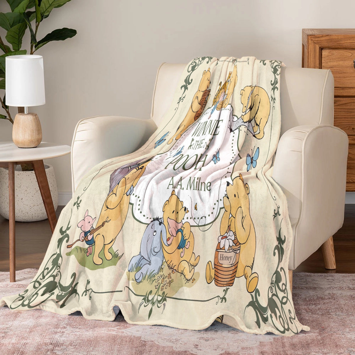 Shineful Fleece Blanket Winnie’s Classic Charm