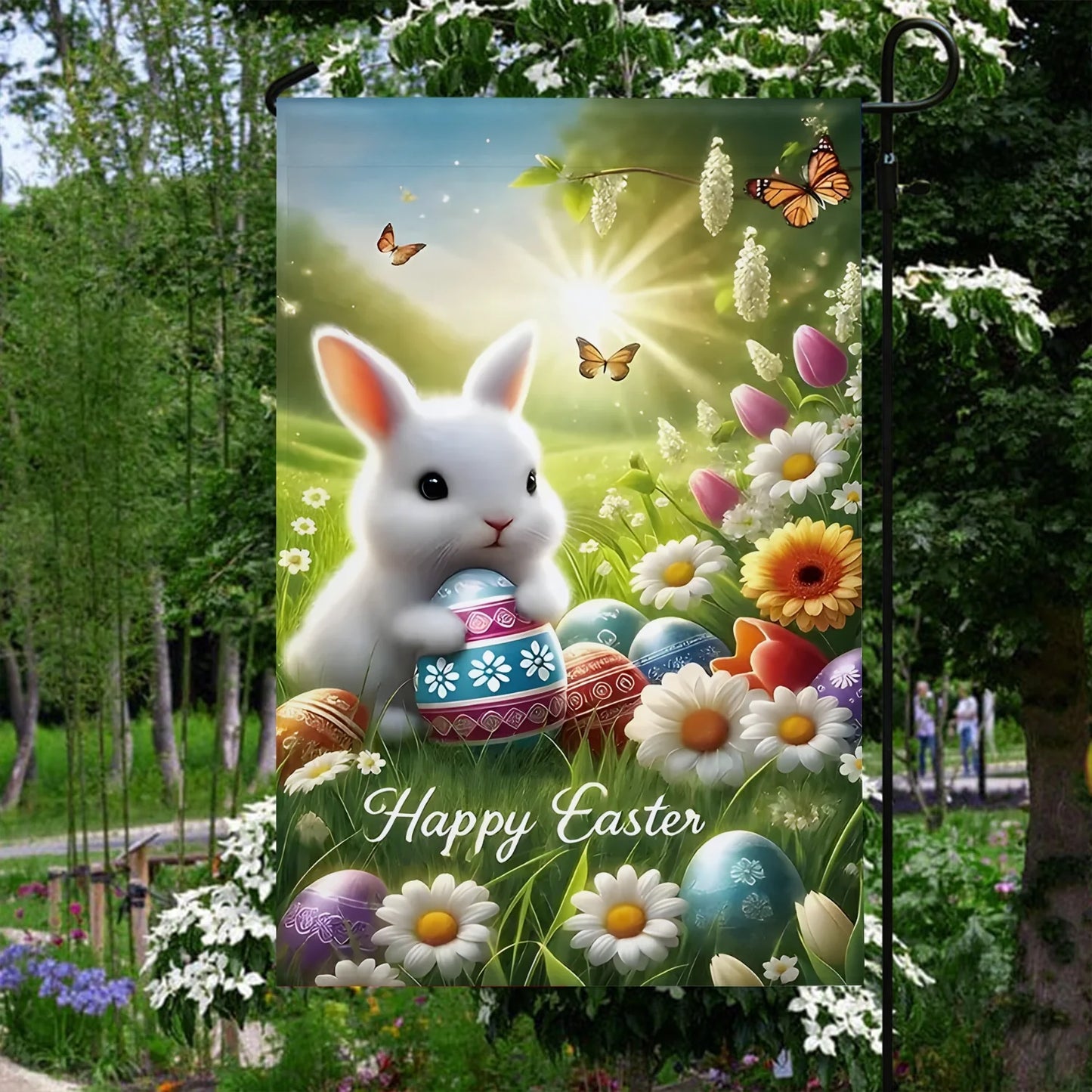 Shineful Garden Flag 12" x 18" Blooming Easter Magic