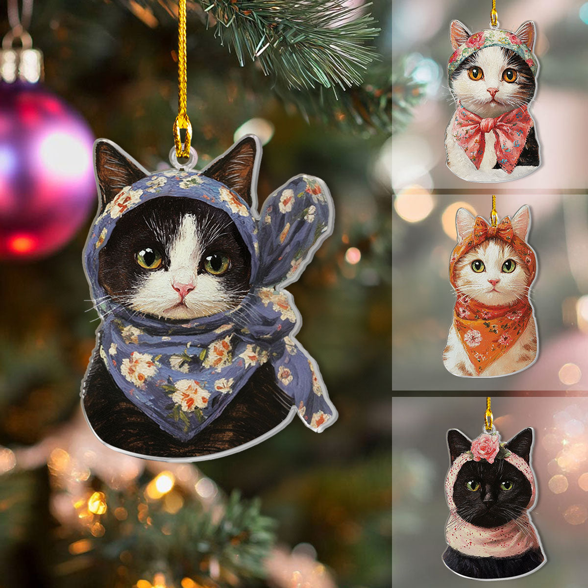 Shineful 2D Acrylic Ornament Meow Holiday