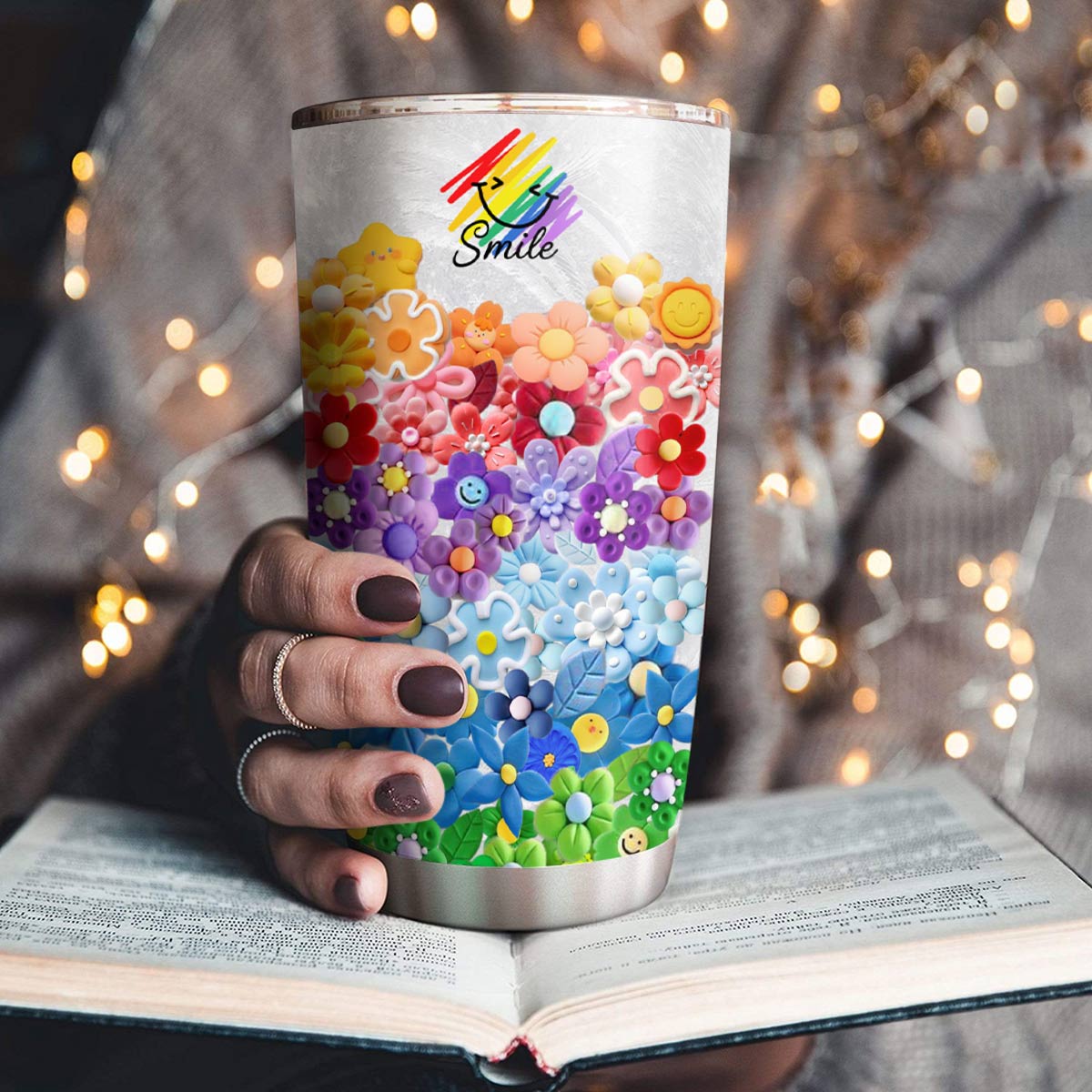 Shineful 20oz Tumbler Smile Rainbow