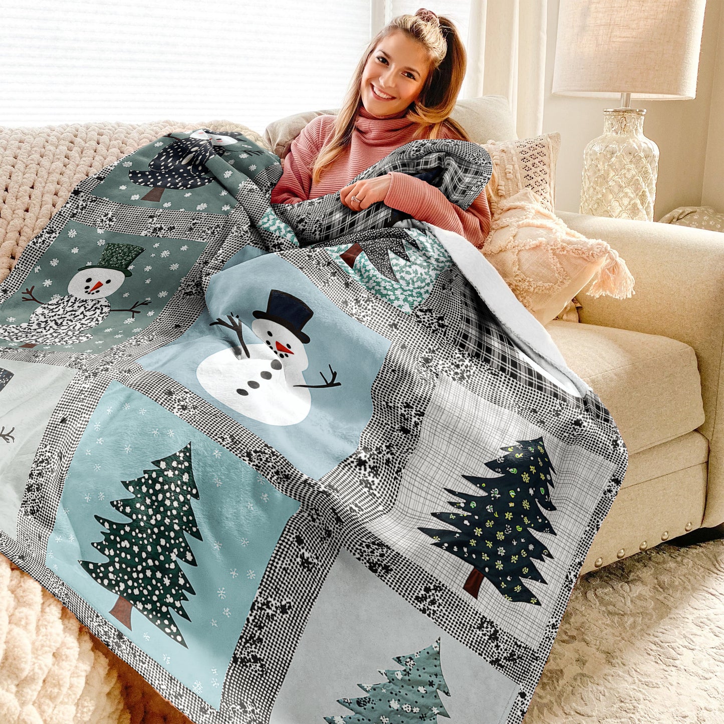 Shineful Fleece Blanket Frosty Winter Wonderland