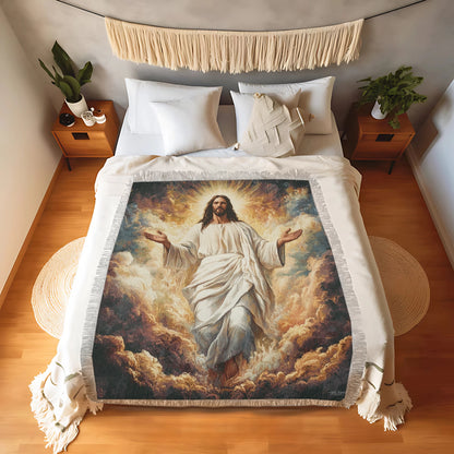 Shineful Woven Tapestry Throw Blanket Divine Presence