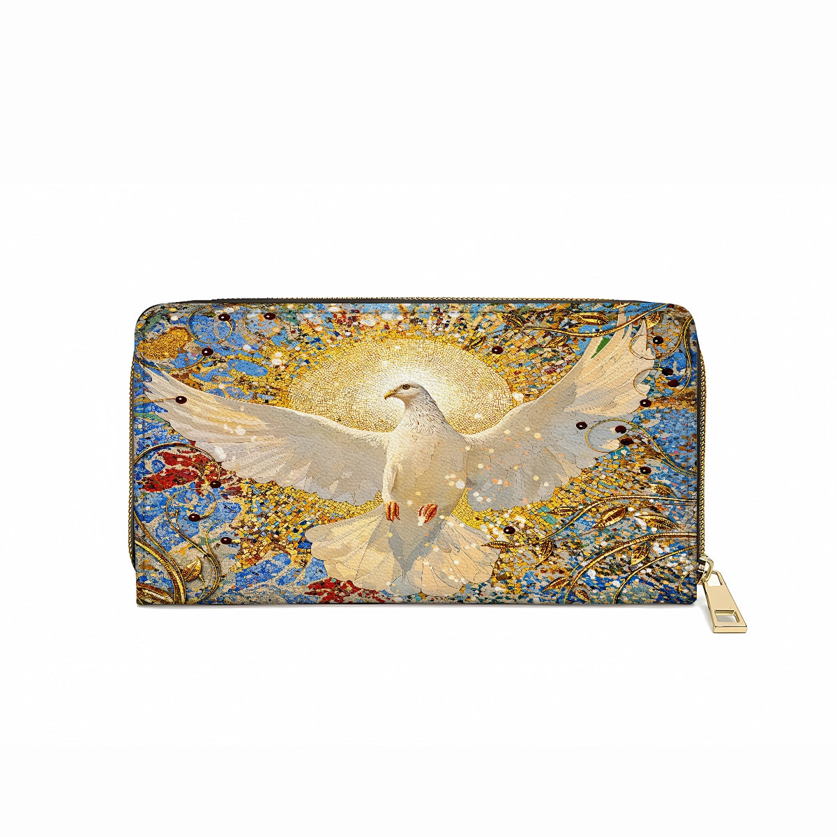 Shineful Leather Clutch Purse With Wristlet Strap Handle Holy Spirit