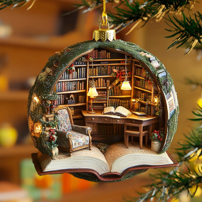 Shineful 2D Acrylic Ornament Cozy Book Nook Retreat