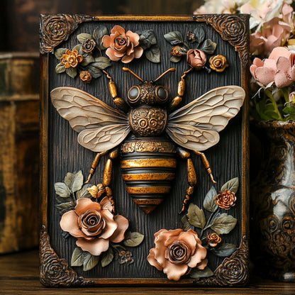 Shineful 2D Metal Sign Bee Alluring