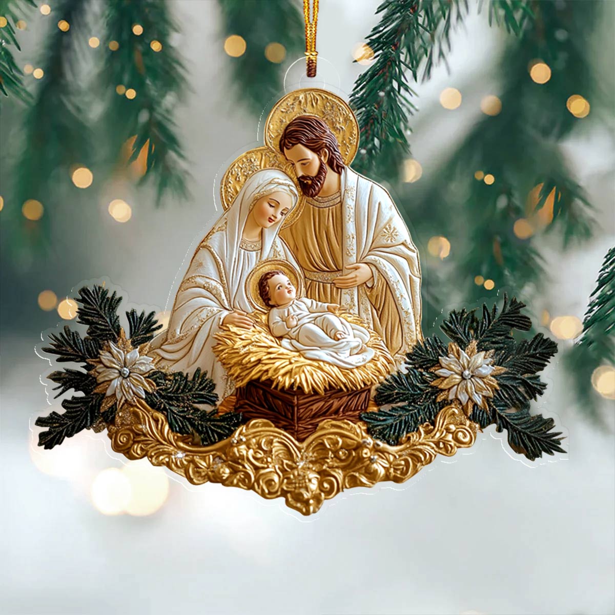 Shineful 2D Acrylic Ornament Nativity