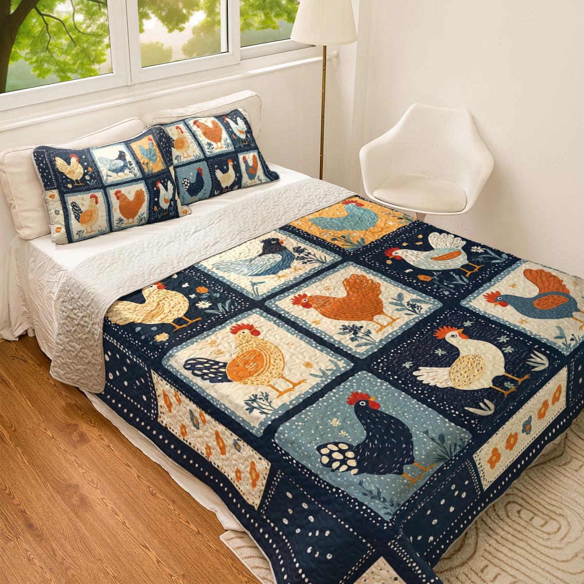 Shineful All Season Quilt 3-Piece Set Farmyard Friends