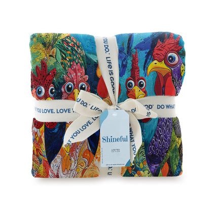 Shineful Fleece Blanket Stunning Chickens Model