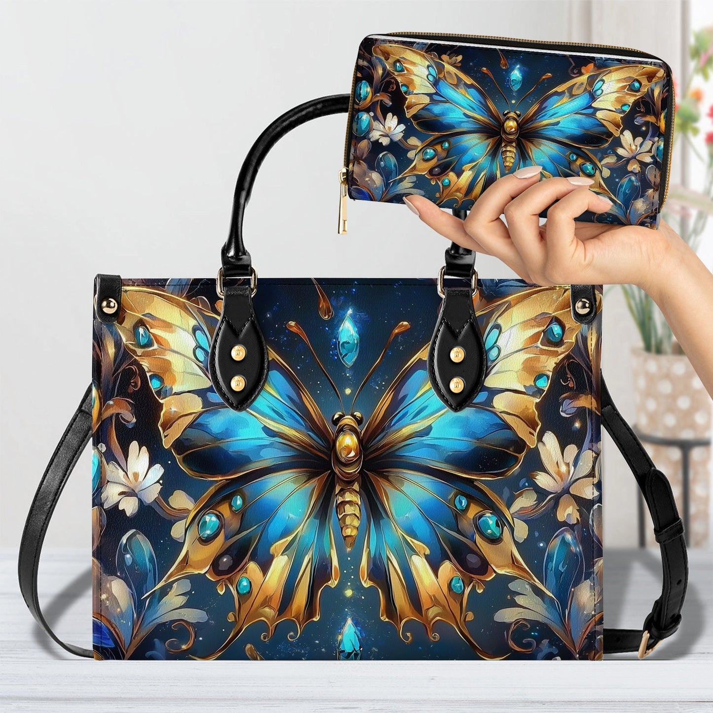 Shineful Leather Bag Butterfly Ethereal Radiance