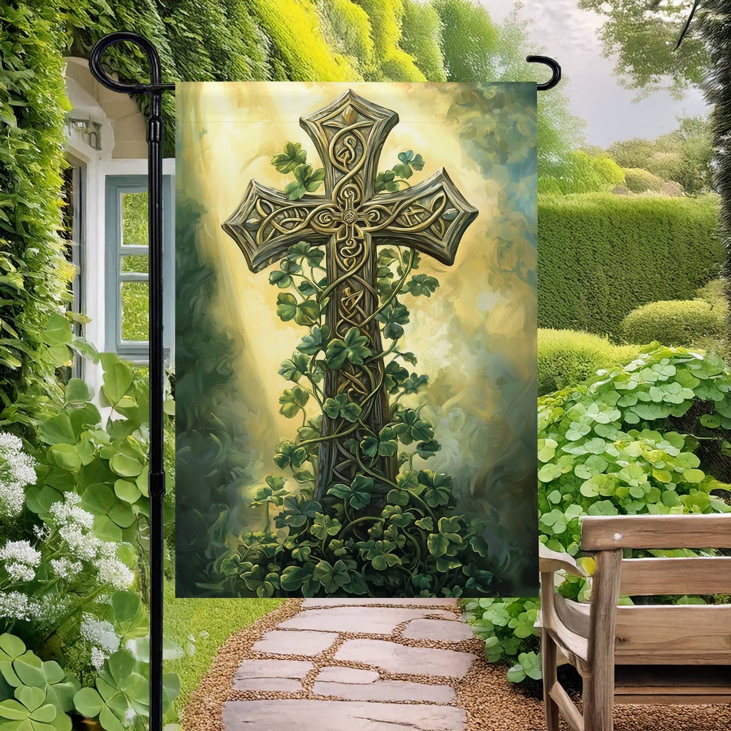 Shineful Garden Flag 12" x 18" - Celtic Blessings