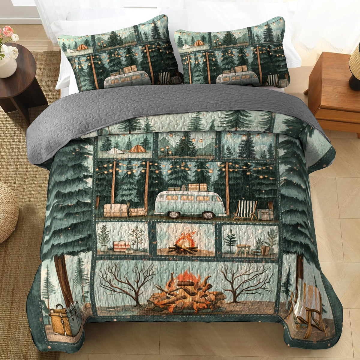 Shineful All Season Quilt 3-Piece Set - Cozy Camper's Escape