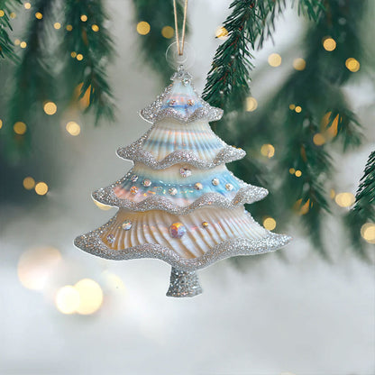 Shineful 2D Acrylic Ornament - Seashell Christmas Tree