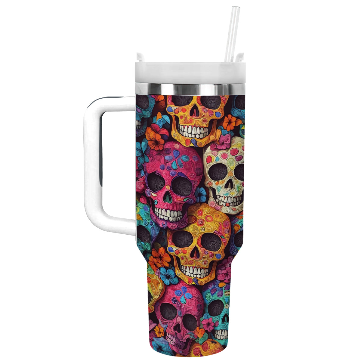 Shineful Tumbler Vibrant Sugar Skull