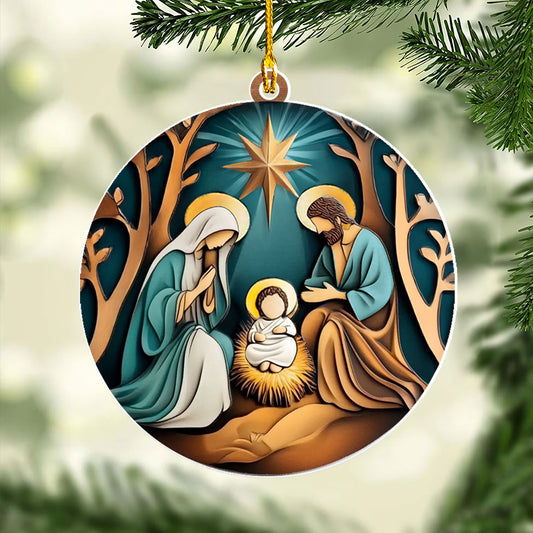 Shineful 2D Acrylic Ornament - Bethlehem’s Blessed Scene