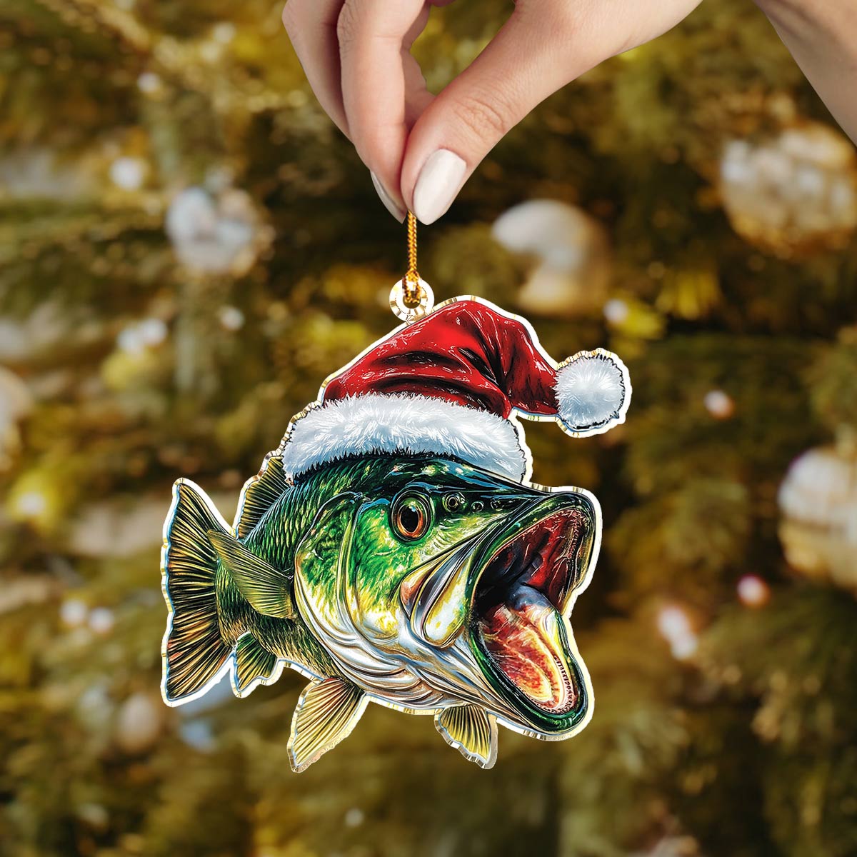 Shineful 2D Acrylic Ornament Majestic Largemouth Bass