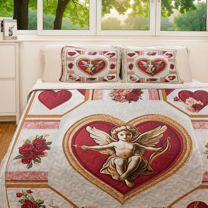 Shineful All Season Quilt 3-Piece Set Enchanted Love God