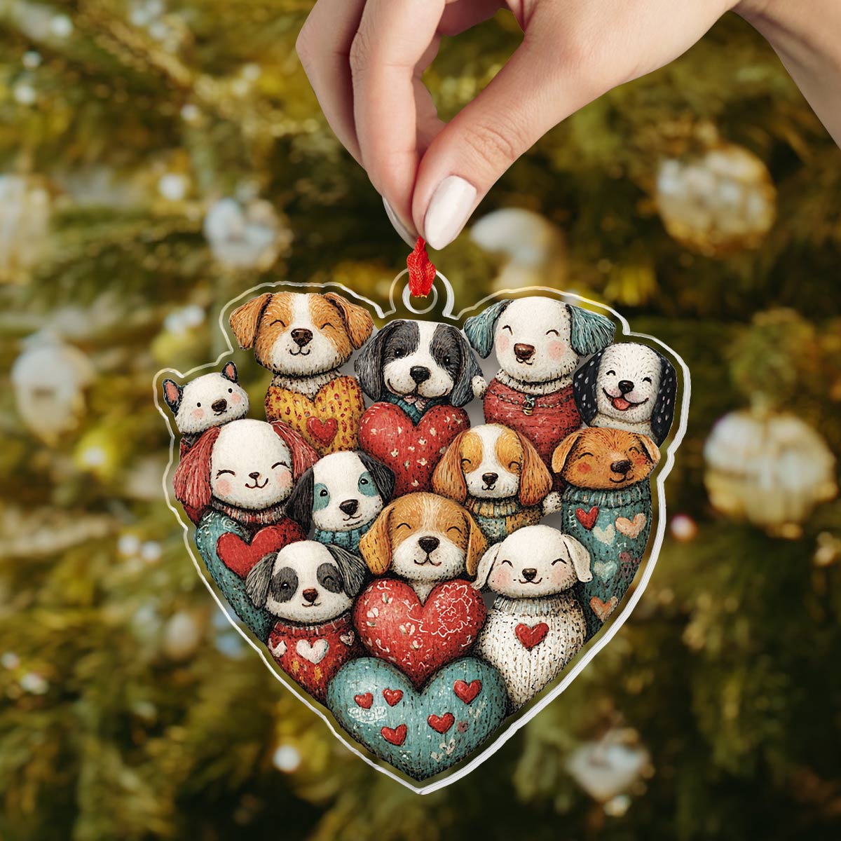 Shineful 2D Acrylic Ornament Puppy Love