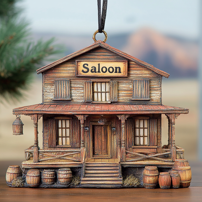 Ornement acrylique 2D brillant Western Saloon 