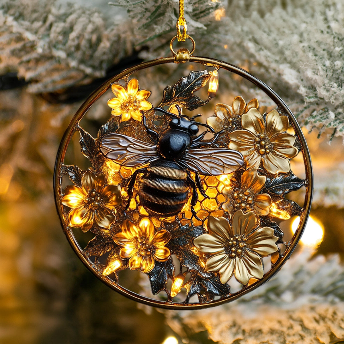 Shineful 2D Acrylic Ornament Nature's Glow Bee