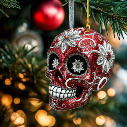 Shineful 2D Acrylic Ornament Red Sugar Skull