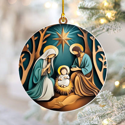 Shineful 2D Acrylic Ornament - Bethlehem’s Blessed Scene