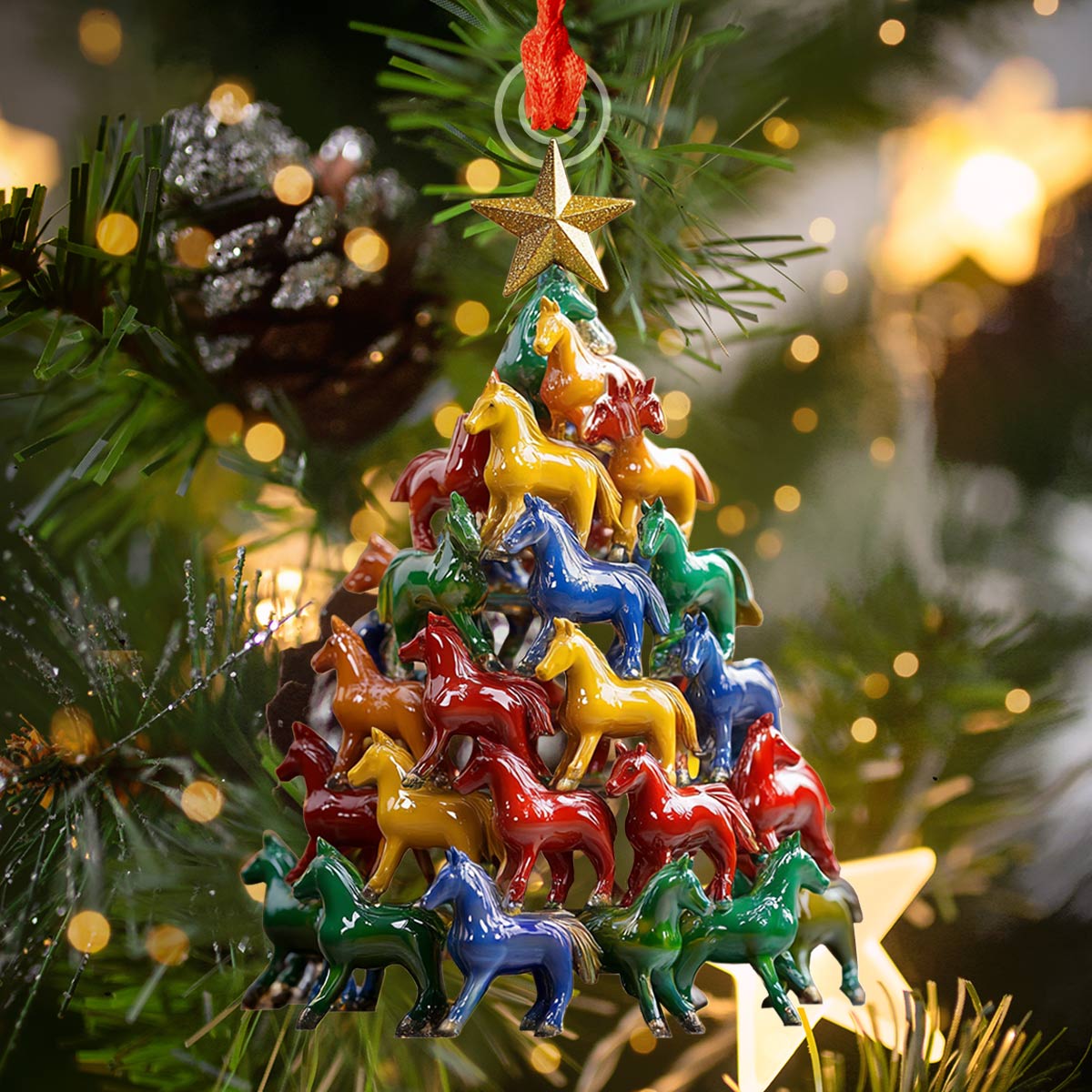 Shineful 2D Acrylic Ornament Horse Herd