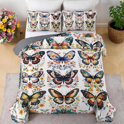 Shineful All Season Quilt 3-Piece Set - Butterfly Bliss