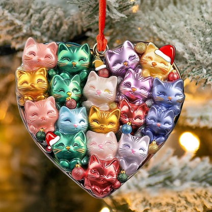 Shineful 2D Acrylic Ornament Cat Heart