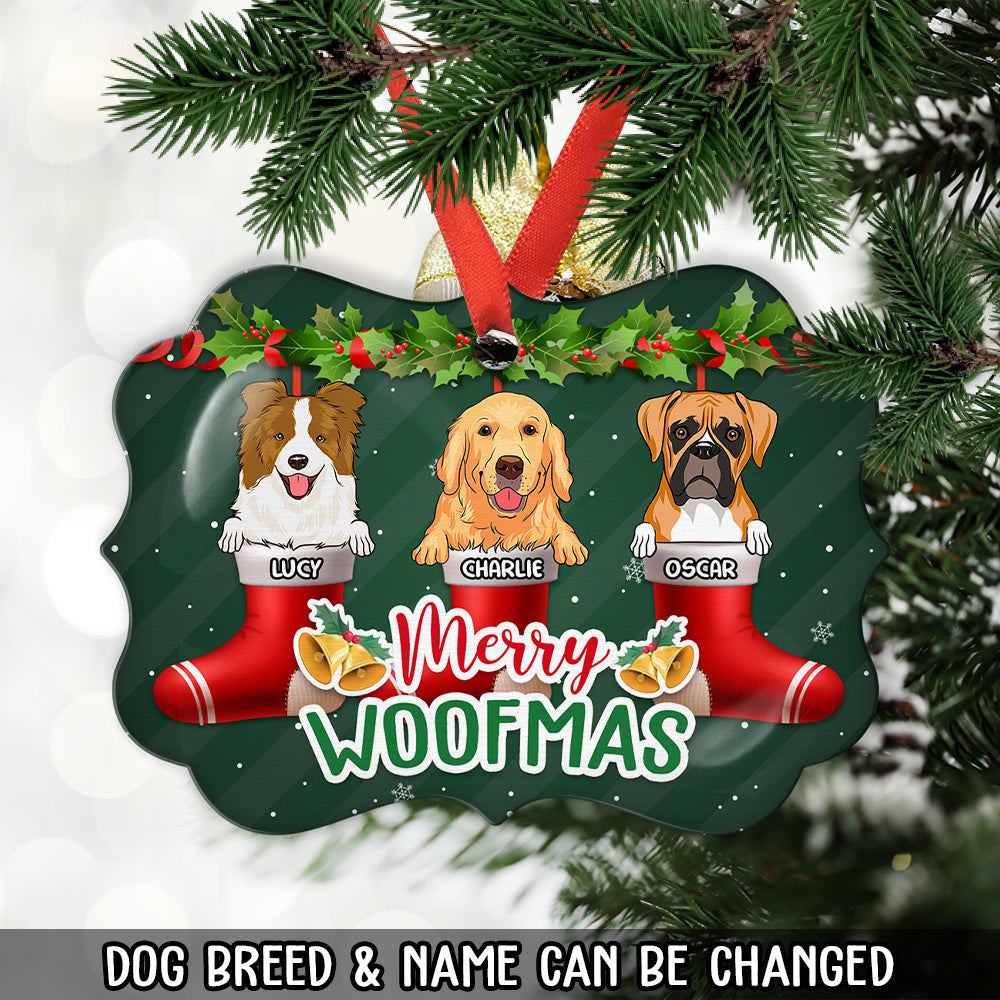 Merry Woofmas - Shinefulgift® Perzonalized Aluminium Ornament