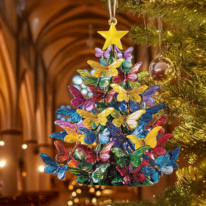 Shineful 2D Acrylic Ornament Butterfly Blossom Tree