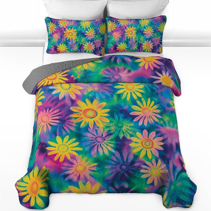 Shineful All Season Quilt 3-Piece Set - Groovy Bloom