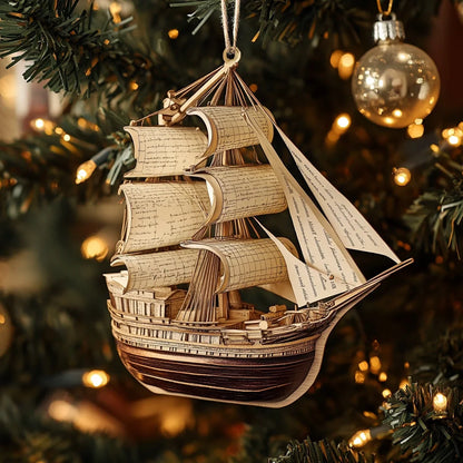 Shineful 2D Acrylic Ornament The Ship of Knowledge