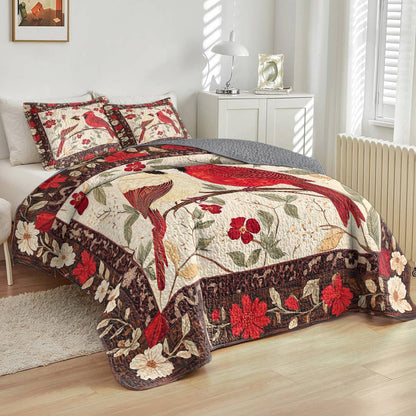 Shineful All Season Quilt 3-Piece Set Cardinals I Am Always With You