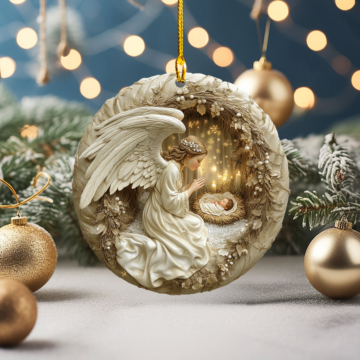 Shineful 2D Acrylic Ornament - Christmas Angel