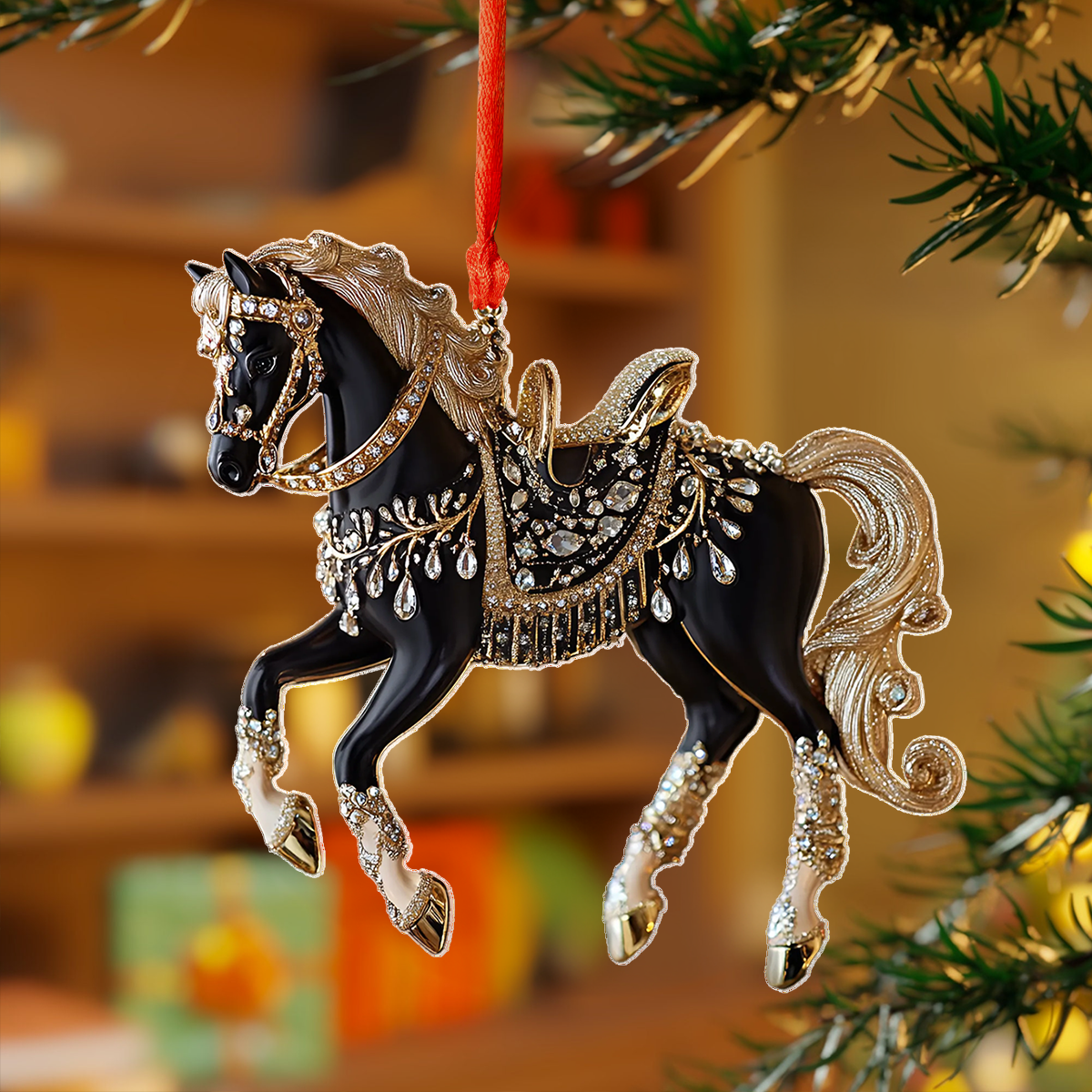 Shineful 2D Acrylic Ornament - Ebony Horse Majesty